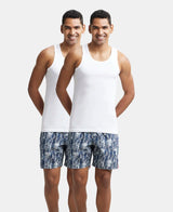 Men's White Pure Cotton Vests - Pack of 2