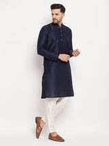 Men's Blue Festive Ethnic Full Sleeves Kurta