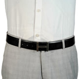 Men's Black Casual Leather Belt