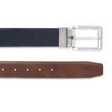 Men's Black & Brown Casual Leather Reversible Belt