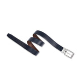 Men's Black & Brown Casual Leather Reversible Belt