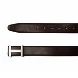 Men's Tan & Black Casual Leather Reversible Belt