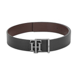 Men's Black & Brown Casual Leather Reversible Belt