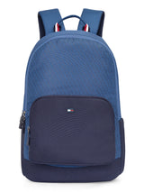 Unisex Blue Casual Solid Backpack