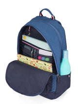 Unisex Blue Casual Solid Backpack