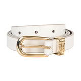 Women's Off White Casual Leather Belt