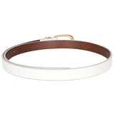 Women's Off White Casual Leather Belt