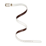 Women's Off White Casual Leather Belt