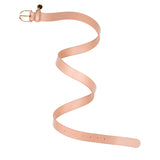 Women's Powder Pink Casual Leather Belt