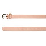 Women's Powder Pink Casual Leather Belt