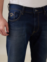 Mens Blue Casual Slim Fit Jeans