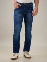 Mens Blue Casual Slim Fit Jeans