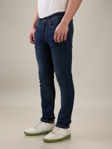 Mens Blue Casual Slim Fit Jeans