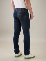 Mens Blue Casual Slim Fit Jeans