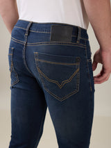 Mens Blue Casual Slim Fit Jeans