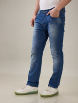 Mens Blue Casual Slim Fit Jeans