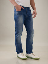 Mens Blue Casual Slim Fit Jeans