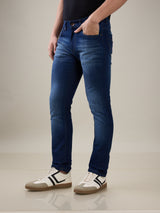 Mens Blue Casual Slim Fit Jeans