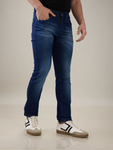 Mens Blue Casual Slim Fit Jeans