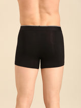 Men's Black Cotton Regular Fit Trunk