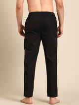 Men's Black Cotton Regular Fit Pyjama