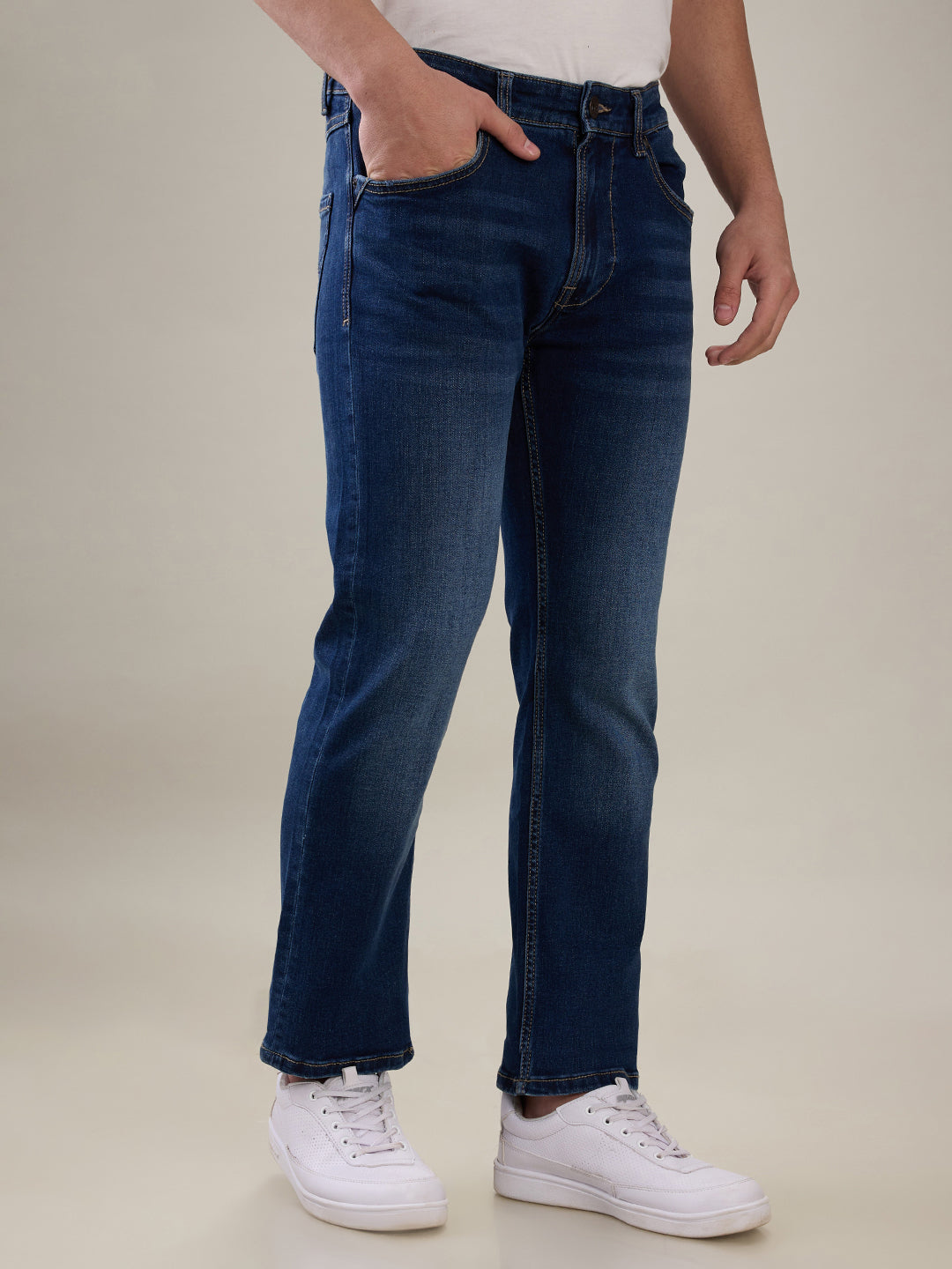 Mens Blue Casual Regular Fit Jeans