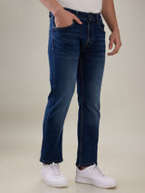Mens Blue Casual Regular Fit Jeans