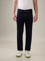Mens Blue Casual Straight Fit Jeans