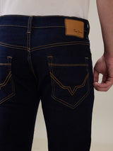 Mens Blue Casual Straight Fit Jeans