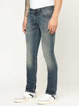 Mens Blue Slim Stretchable Jeans