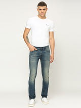 Mens Blue Slim Stretchable Jeans