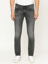Mens Black Regular Stretchable Jeans