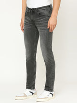 Mens Black Regular Stretchable Jeans