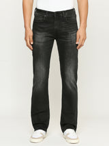 Mens Black Regular Stretchable Jeans