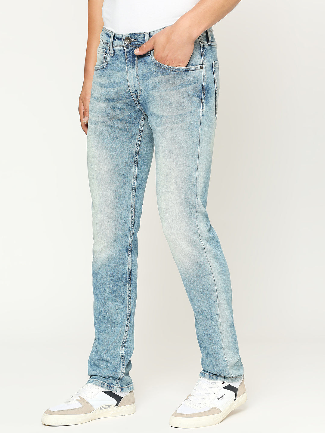 Mens Blue Slim Stretchable Jeans