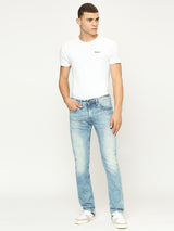 Mens Blue Slim Stretchable Jeans