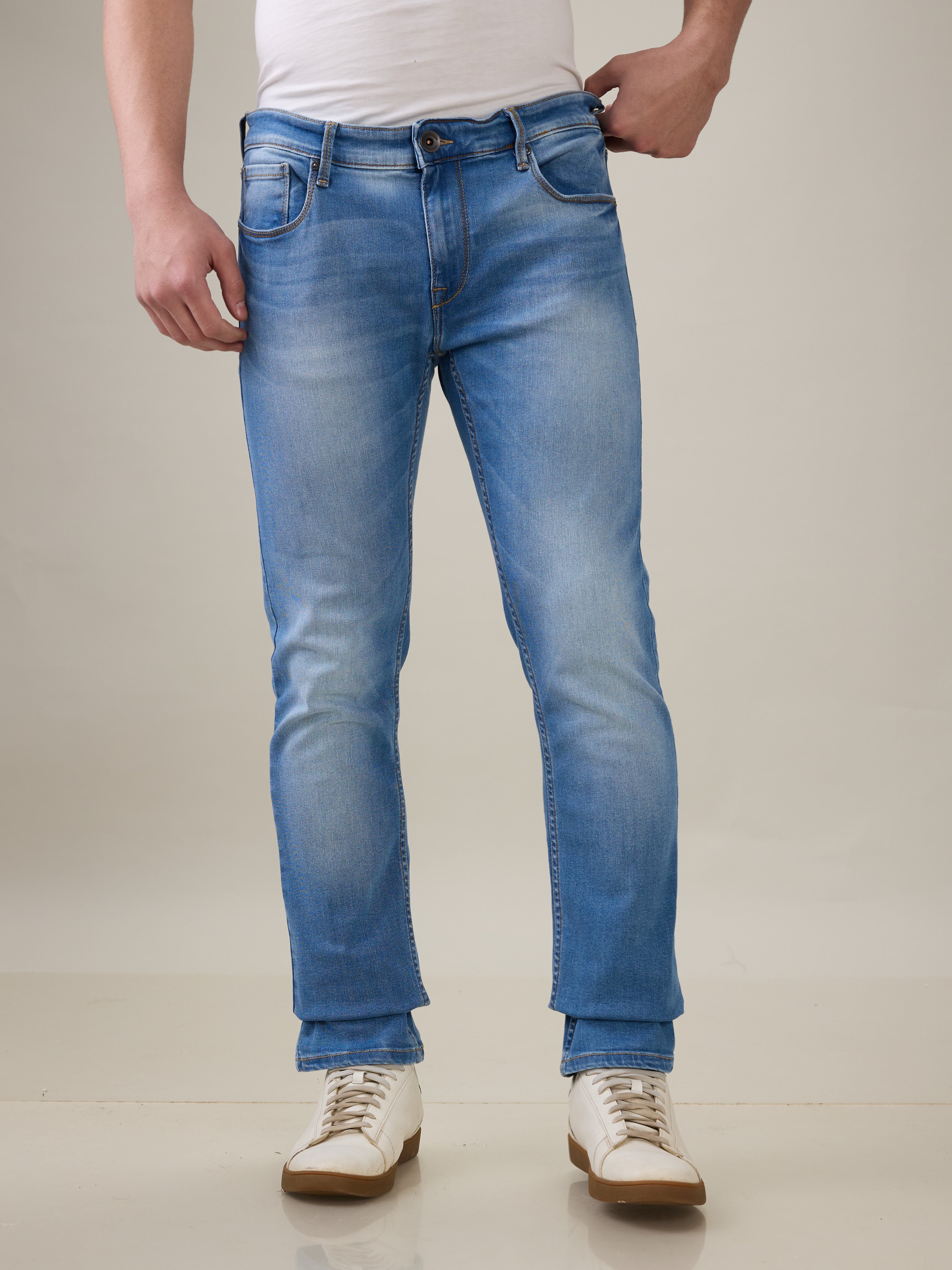 Mens Black Casual Slim Fit Jeans