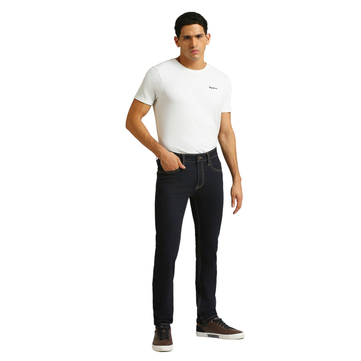 Mens Blue Slim Stretchable Jeans