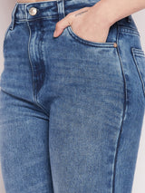Women's Blue Casual Regular Fit Solid Jeans