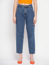 Women's Blue Casual Regular Fit Solid Jeans