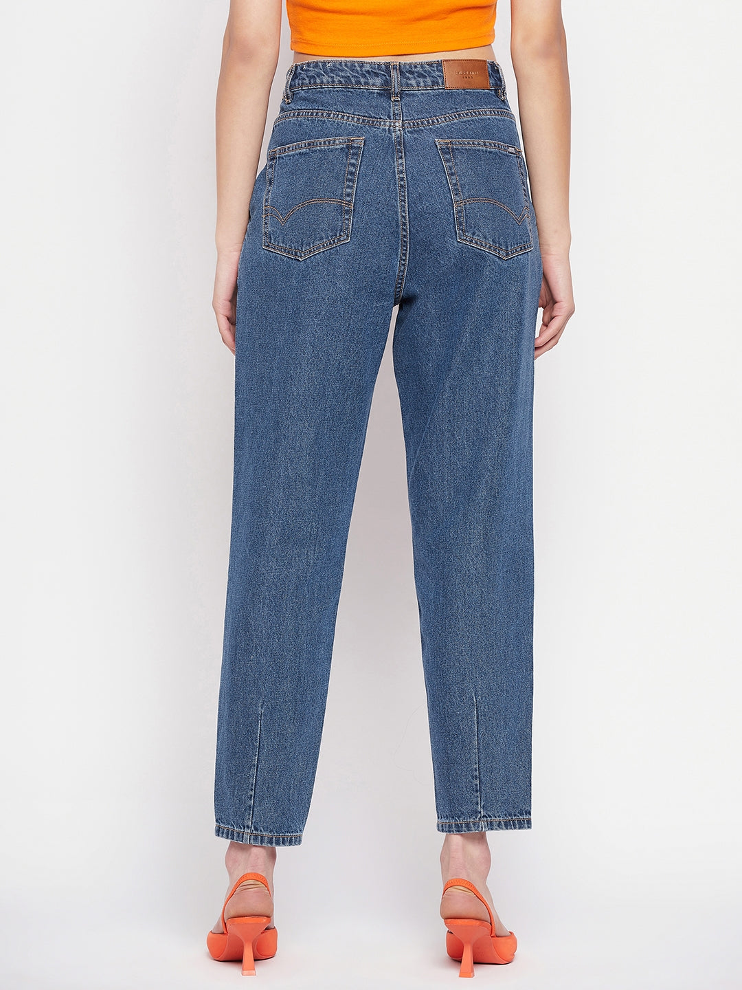Women's Blue Casual Regular Fit Solid Jeans