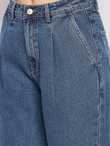 Women's Blue Casual Regular Fit Solid Jeans