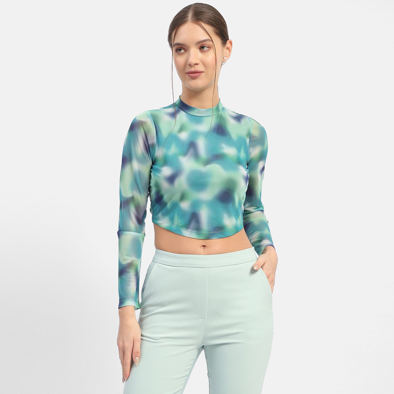 Women's Multicolor Casual Regular Fit Printed Full Sleeves Top