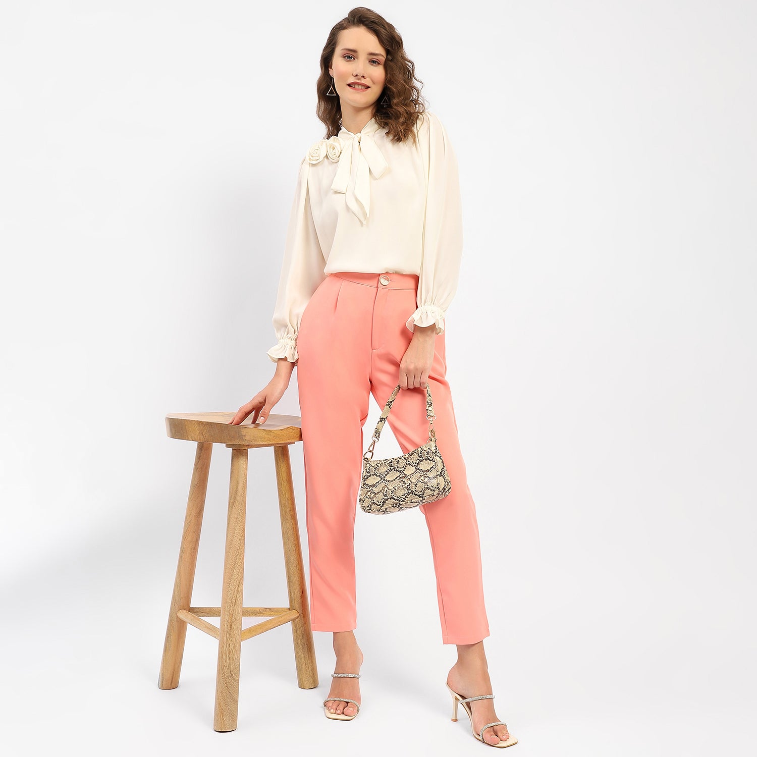 Women's White Casual Regular Fit Solid Full Sleeves Shirt