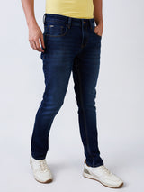 Men's Blue Casual Slim Fit Jeans