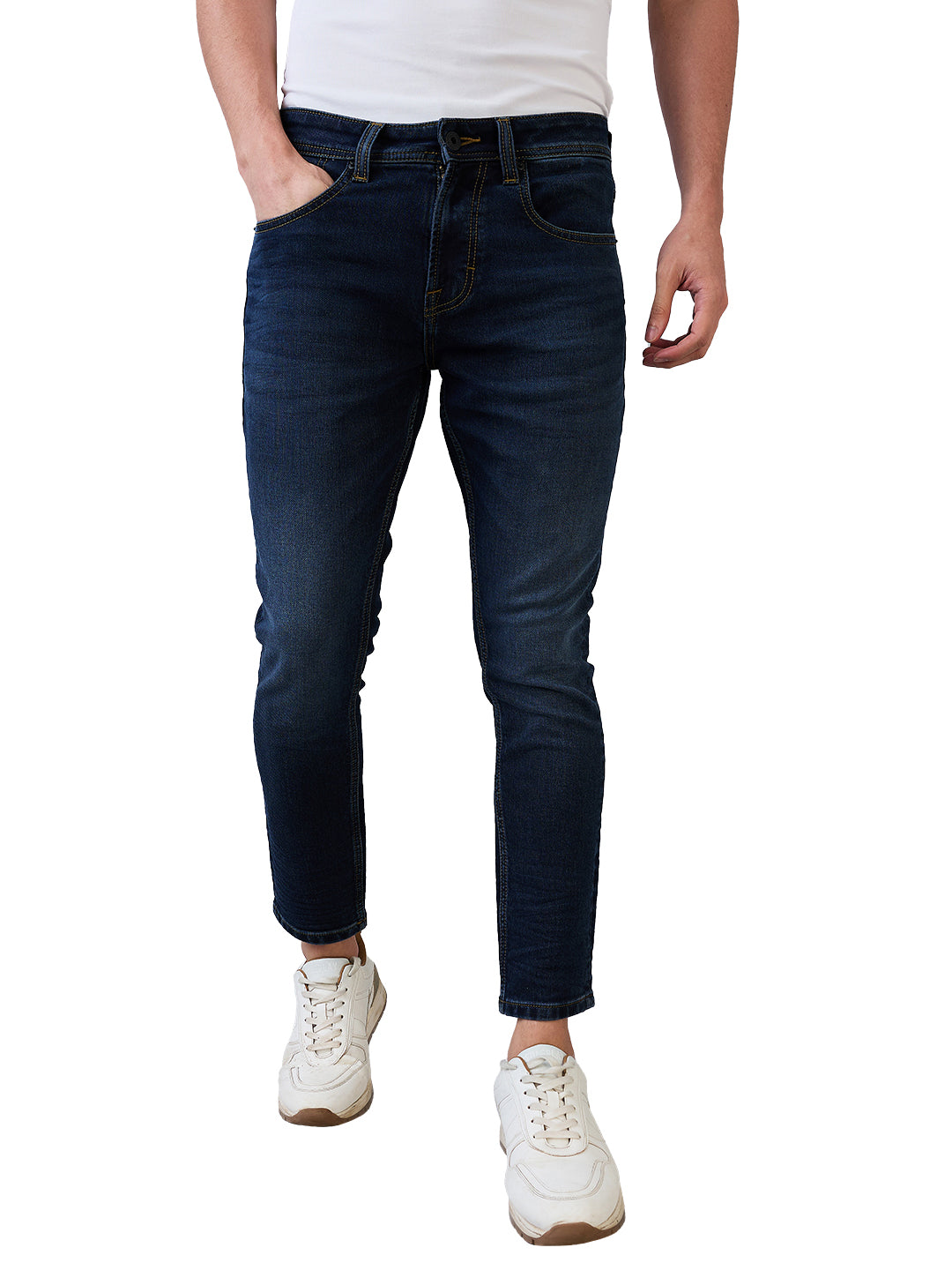 Men's Blue Casual Slim Fit Jeans