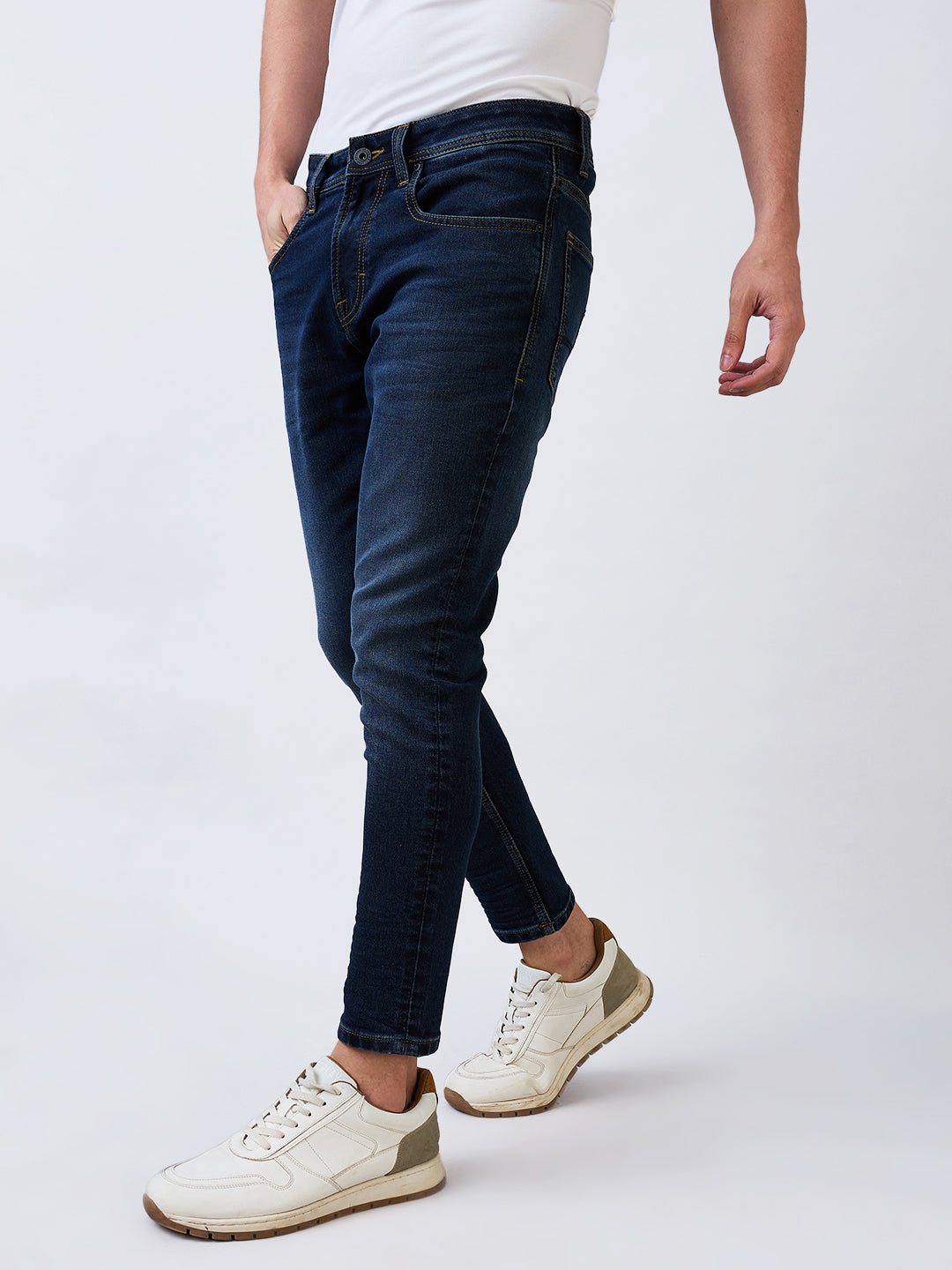 Men's Blue Casual Slim Fit Jeans