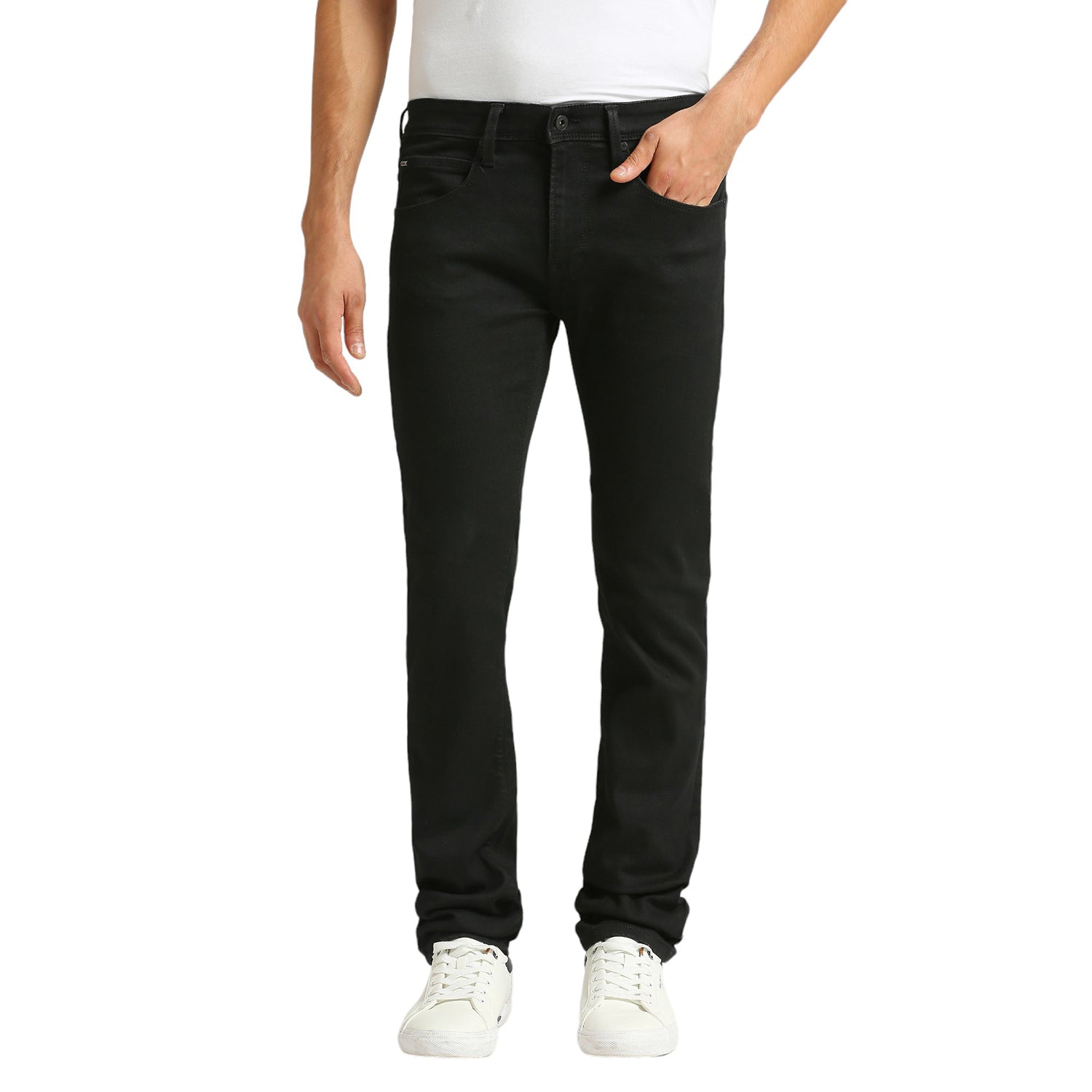 Mens Black Slim Stretchable Jeans