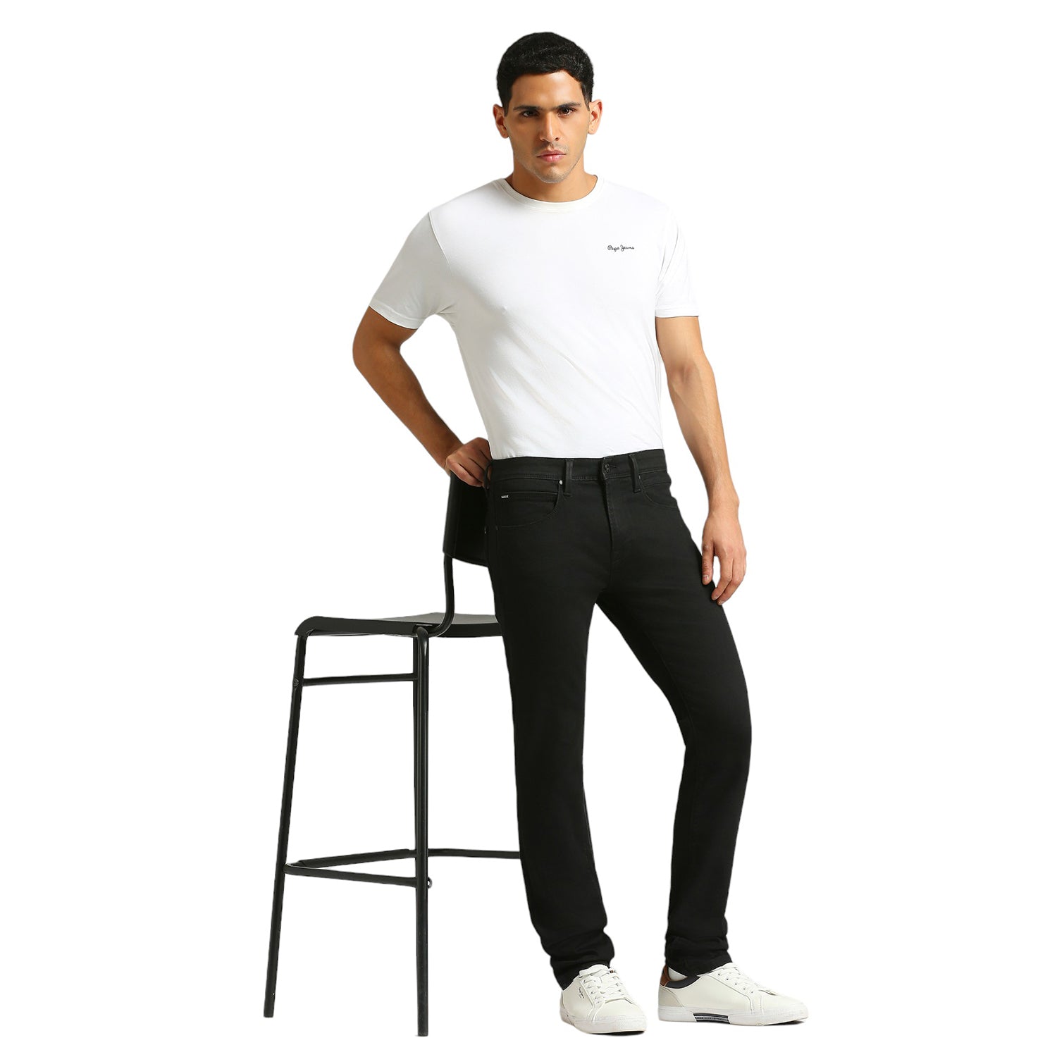 Mens Black Slim Stretchable Jeans