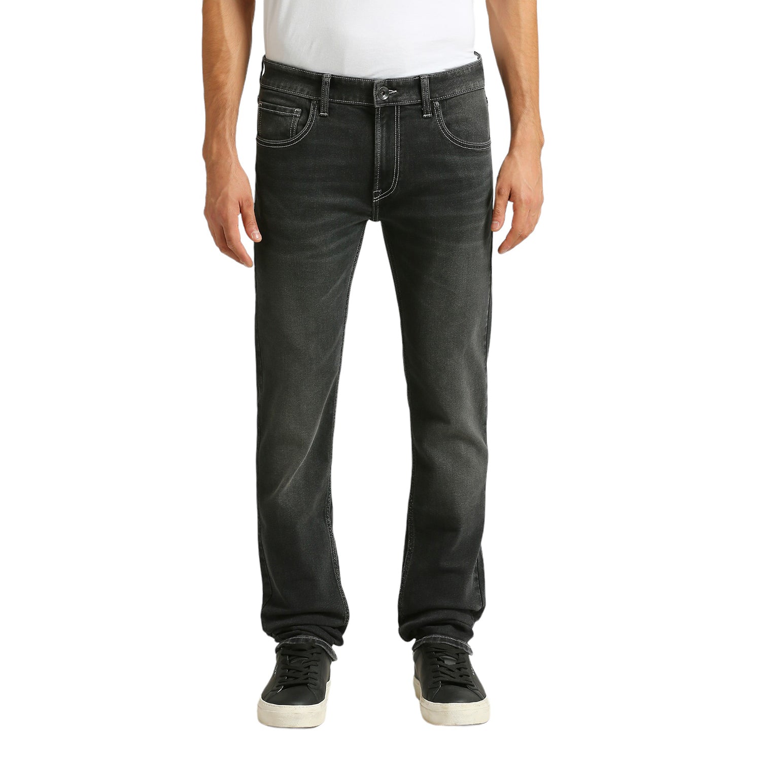 Mens Black Slim Stretchable Jeans
